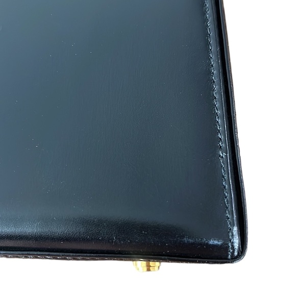 Salvatore Ferragamo Gancini Kelly Top Handle Leather Bag Black - Picture 6 of 16